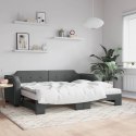 Sofa rozsuwana z materacami, ciemnoszara, 90x200 cm, tkanina  Lumarko!