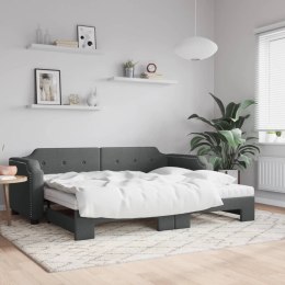 Sofa rozsuwana z materacami, ciemnoszara, 90x200 cm, tkanina  Lumarko!