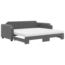 Sofa rozsuwana z materacami, ciemnoszara, 90x200 cm, tkanina  Lumarko!