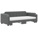 Sofa rozsuwana z materacami, ciemnoszara, 90x200 cm, tkanina  Lumarko!