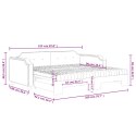 Sofa rozsuwana z materacami, ciemnoszara, 90x200 cm, tkanina  Lumarko!