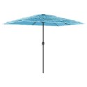 Parasol ogrodowy na stalowym słupku, niebieski, 300x200x250 cm  Lumarko!