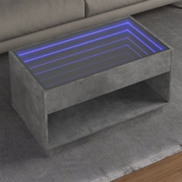 Stolik kawowy z LED Infinity, szarość betonu, 90x50x50 cm  Lumarko!