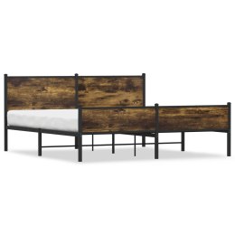 Metalowa rama łóżka, bez materaca, przydymiony dąb, 183x213 cm Lumarko!