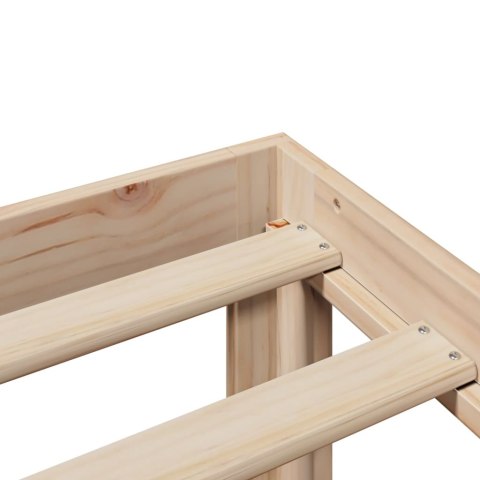 Rama łóżka z wezgłowiem, 135x190 cm, lite drewno sosnowe  Lumarko!