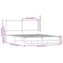 Metalowa rama łóżka, bez materaca, brązowy dąb, 150x200 cm  Lumarko!