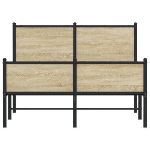 Metalowa rama łóżka, bez materaca, dąb sonoma, 120x200 cm  Lumarko!