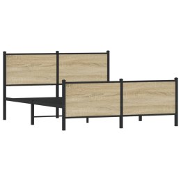 Metalowa rama łóżka, bez materaca, dąb sonoma, 150x200 cm Lumarko!
