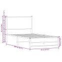 Metalowa rama łóżka, bez materaca, dąb sonoma, 90x200 cm  Lumarko!