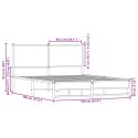 Metalowa rama łóżka z wezgłowiem, dąb sonoma, 200x200 cm Lumarko!