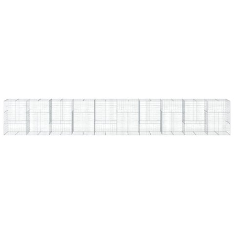 Kosz gabionowy z pokrywą, 1000x100x150 cm, galwanizowane żelazo  Lumarko!