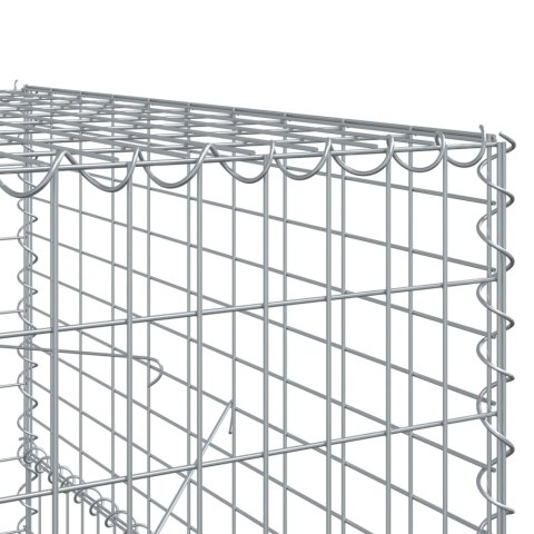 Kosz gabionowy z pokrywą, 800x100x150 cm, galwanizowane żelazo  Lumarko!