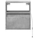Ścienna szafka TV z LED, szarość betonu, 41x31x45 cm  Lumarko!