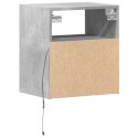 Ścienna szafka TV z LED, szarość betonu, 41x31x45 cm  Lumarko!
