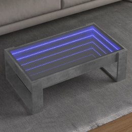 Stolik kawowy z LED Infinity, szarość betonu, 90x53x30 cm  Lumarko!