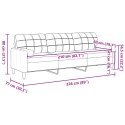 3-osobowa sofa z poduszkami, kremowa, 210 cm, obita tkaniną Lumarko!