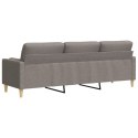 3-osobowa sofa z poduszkami, taupe, 210 cm, obita tkaniną Lumarko!