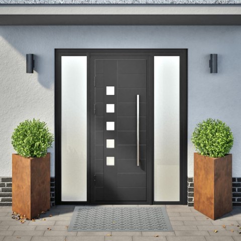 Donice ogrodowe, 2 szt, trójkątne, 50x43x75cm, stal kortenowska  Lumarko!