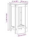 Stolik barowy, biały, 51x50x103,5 cm, materiał drewnopochodny  Lumarko!