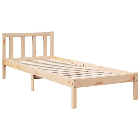 VidaXL Dłuższe łóżko bez materaca, 80x220 cm, lite drewno sosnowe
