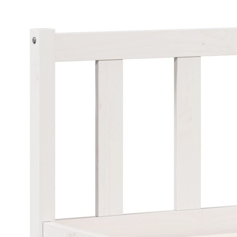 VidaXL Dłuższe łóżko bez materaca, białe, 140x210 cm, drewno sosnowe
