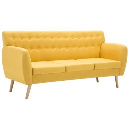 3-osobowa sofa tapicerowana tkaniną, 172x70x82 cm, żółta Lumarko!