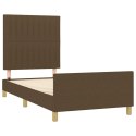 Rama łóżka z zagłówkiem, ciemnobrązowa 80x200 cm obita tkaniną Lumarko!