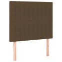 Rama łóżka z zagłówkiem, ciemnobrązowa 80x200 cm obita tkaniną Lumarko!