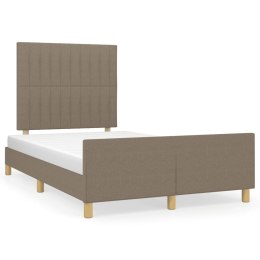 Rama łóżka z zagłówkiem, taupe, 120x200 cm, obita tkaniną Lumarko!