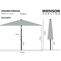 Madison Parasol ogrodowy Paros II Luxe, 300 cm, szafirowy niebieski  Lumarko!