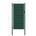 Furtka ogrodzeniowa, PVC i stal, 100 x 204 cm, zielona Lumarko!