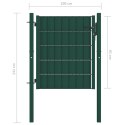 Furtka ogrodzeniowa, PVC i stal, 100 x 81 cm, zielona  Lumarko!