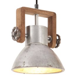 Industrialna lampa wisząca, 25 W, srebrna, okrągła, 19 cm, E27 Lumarko!