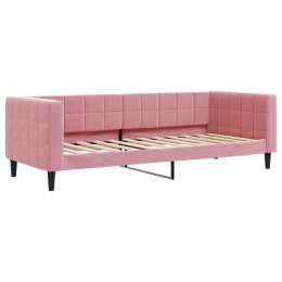 Sofa z funkcją spania, różowa, 80x200 cm, obita aksamitem  Lumarko!