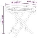 Składany stolik ogrodowy z tacą, 60x40x68 cm, bambusowy  Lumarko!