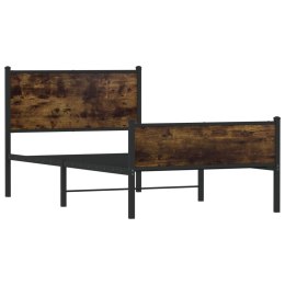 Metalowa rama łóżka, bez materaca, przydymiony dąb, 107x203 cm Lumarko!
