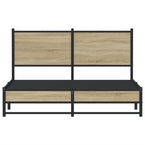 Metalowa rama łóżka, bez materaca, dąb sonoma, 140x190 cm  Lumarko!
