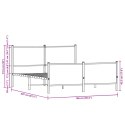 Metalowa rama łóżka, bez materaca, dąb sonoma, 160x200 cm Lumarko!