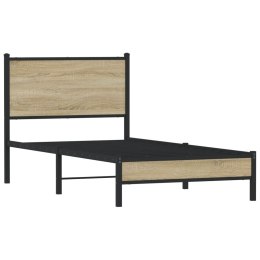 Metalowa rama łóżka, bez materaca, dąb sonoma, 80x200 cm Lumarko!