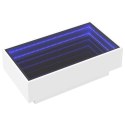 Stolik kawowy z LED, biały, 90x50x30cm, materiał drewnopochodny  Lumarko!