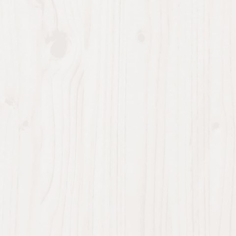 Rama łóżka z wezgłowiem, biała, 200x200 cm, lite drewno sosnowe  Lumarko!