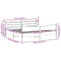 Rama łóżka z wezgłowiem, biała, 200x200 cm, lite drewno sosnowe  Lumarko!