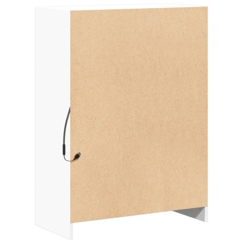 Szafka z LED, biała, 72x34x100 cm, materiał drewnopochodny  Lumarko!