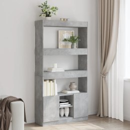 Kredens, szarość betonu, 92x33x180 cm, materiał drewnopochodny  Lumarko!
