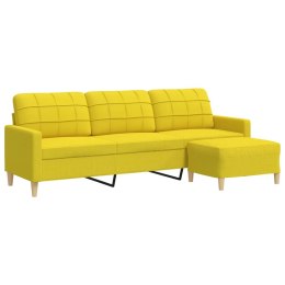 Sofa 3-osobowa, jasnożółta, 210 cm, tapicerowana tkaniną  Lumarko!