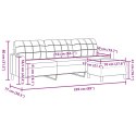 Sofa 3-osobowa, jasnożółta, 210 cm, tapicerowana tkaniną  Lumarko!