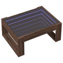 Stolik kawowy z LED Infinity, brązowy dąb, 70x53x30 cm  Lumarko!