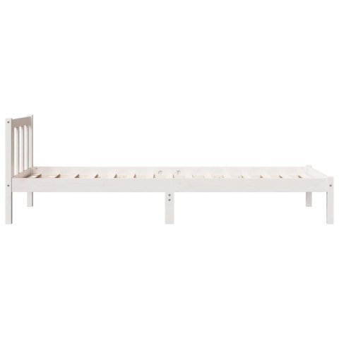 VidaXL Dłuższe łóżko bez materaca, białe, 80x210 cm, drewno sosnowe