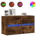 Ścienne szafki TV z LED, 2 szt., przydymiony dąb, 41x31x45 cm  Lumarko!