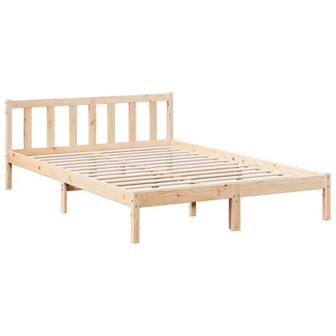 VidaXL Dłuższe łóżko bez materaca, 140x220 cm, lite drewno sosnowe